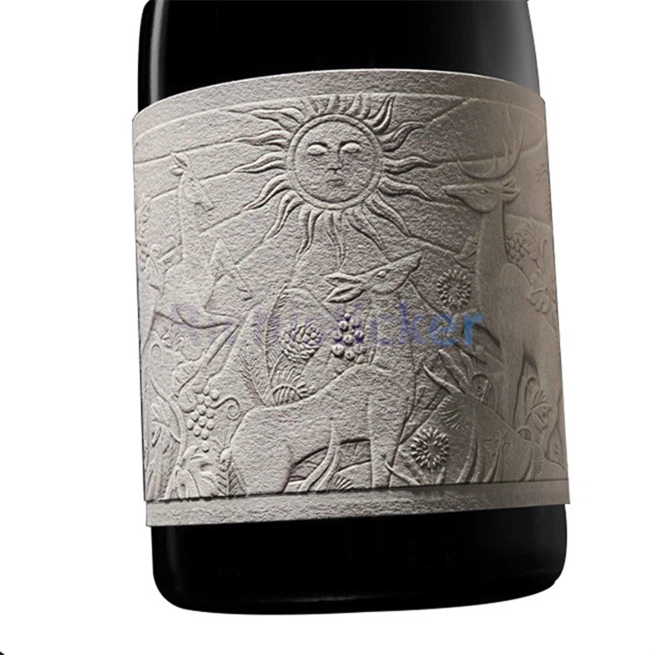 Релефни винени UV бронзови стикери копринена хартия